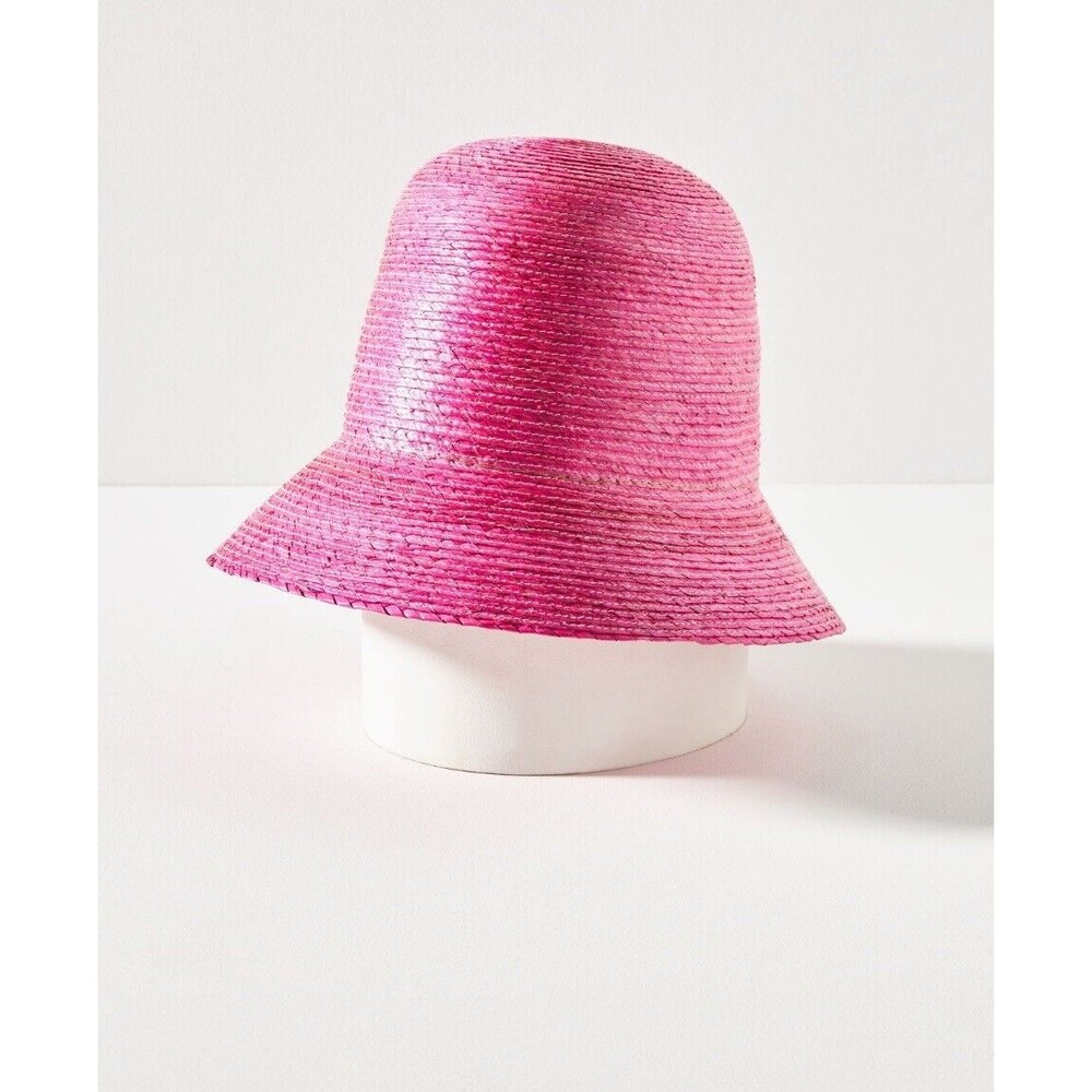 Anthropologie ASN Straw Hat High Crown Preppy Boho Vacation Summer Sz OS New